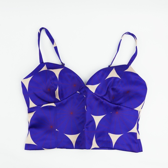 New Christopher John Rogers X J.Crew Size 2 Bustier Top Dot Duchesse Satin $198 - Picture 5 of 7